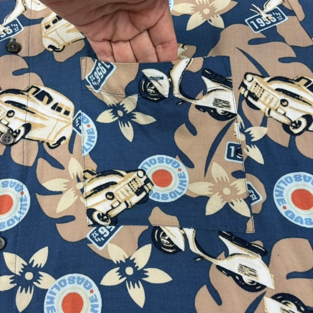 Munsingwear Mens XL/XG Hawaiian‎ Shirt 1956 Car Scooter Print Rockabilly Retro - Picture 5 of 9